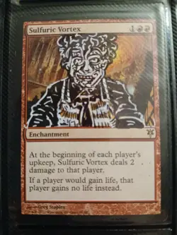 Mtg Hand Painted Altered Art Sulfuric Vortex Leatherface Horror Art Work - Image 1