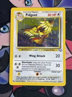 Pidgeot Jungle Holo Rare 8/64 Vintage Pokemon Card WOTC LP/NM - Image 1