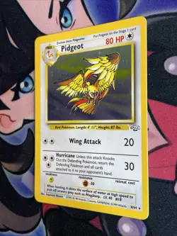 Pidgeot Jungle Holo Rare 8/64 Vintage Pokemon Card WOTC LP/NM - Image 3