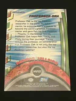 Pokemon Professor Oak Foil Topps Series 3 #HV12 TV Animation Edition 2000 NM/M - Image 2