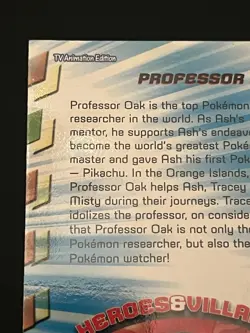 Pokemon Professor Oak Foil Topps Series 3 #HV12 TV Animation Edition 2000 NM/M - Image 4