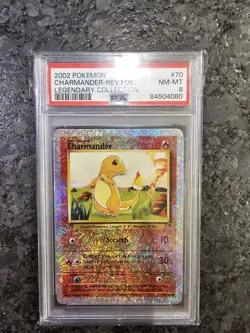 Pokemon Charmander Legendary Collection Reverse Holo 70/110 PSA 8 - Image 1
