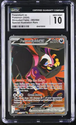 FEZANDIPITI EX Shrouded Fable Special Illustration #092 CGC 10 Gem Mint Pokemon - Image 1