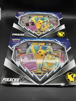 Pokemon TCG: Pikachu V Box - Lot of 2 Sealed - Fusion Strike + Brilliant Stars ! - Image 1