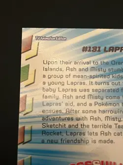 Pokemon Lapras Foil Topps Series 3 #HV13 TV Animation Edition 2000 NM/M - Image 3