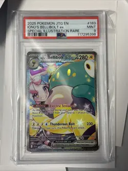Pokemon TCG Ionos Bellibolt EX 183/159 SIR Journey Together PSA 9 MINT - Image 1