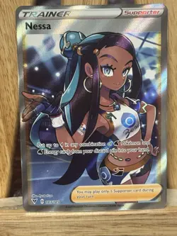 Nessa 183/185 Pokemon Swsh04 Vivid Voltage Full Art Trainer Rare NEAR MINT NM - Image 1