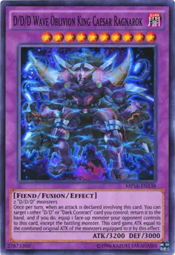 Yugioh! LP D/D/D Wave Oblivion King Caesar Ragnarok - MP16-EN138 - Super Rare - - Image 1