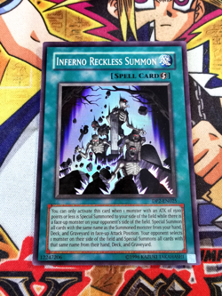 Inferno Reckless Summon dp2-en025 Unltd Ed (VLP) Super Rare Yu-Gi-Oh! - Image 1
