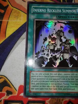 Inferno Reckless Summon dp2-en025 Unltd Ed (VLP) Super Rare Yu-Gi-Oh! - Image 2