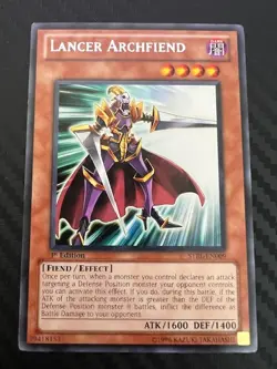 Yugioh Lancer Archfiend STBL-EN009 Rare 1st Edition VLP - Image 1
