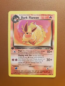 Dark Flareon Pokemon TCG Team Rocket 1st Edition 35/82 - LP Rare Card - Image 1