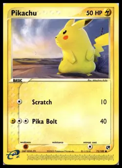 Pikachu 72/100 EX Sandstorm E-Series Pokemon Card | NM - Image 1