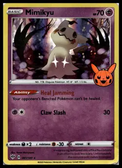 Mimikyu 081/189 Halloween Holo Stamped Pokemon Card | LP - Image 1