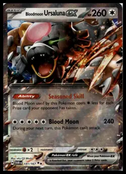 Bloodmoon Ursaluna ex 141/167 Twilight Masquerade Pokemon Card | NM - Image 1