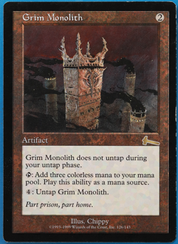 Grim Monolith Urza's Legacy HEAVILY PLD (Reserved List MTG Magic Card) 505872 - Image 1