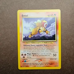 Entei 17/64 Pokemon Neo Revelation Regular Rare Card - Unlimited - LP - Image 1