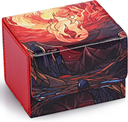 Deck Box for MTG Cards, Trading Card Storage Box Holds 120+ Sleeved Commander De - Image 1