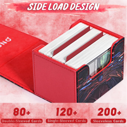 Deck Box for MTG Cards, Trading Card Storage Box Holds 120+ Sleeved Commander De - Image 3