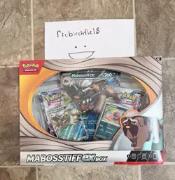 Pokemon TCG Mabosstiff Ex Box Booster Packs Set Promo Card Trading Card Game - Image 1