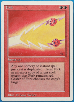 Fork Revised HEAVILY PLD (Red Rare Reserved List MTG Magic Card) 505869 ABUGames - Image 1