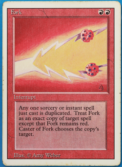 Fork Revised HEAVILY PLD (Red Rare Reserved List MTG Magic Card) 505868 ABUGames - Image 1