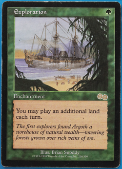 Exploration Urza's Saga HEAVILY PLD Green Rare MAGIC CARD (ID# 505863) ABUGames - Image 1