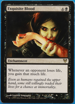 Exquisite Blood Avacyn Restored HEAVILY PLD Black Rare CARD (505864) ABUGames - Image 1