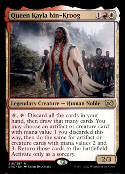 MTG - Queen Kayla bin-Kroog The Brothers' War #218 Rare LP - Image 1