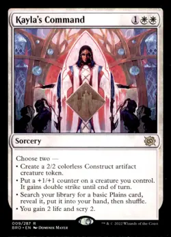 MTG - Kayla's Command The Brothers' War #9 Rare LP - Image 1