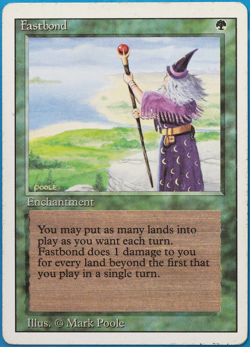 Fastbond Revised HEAVILY PLD (Rare Reserved List MTG Magic Card) (ID# 498445) - Image 1