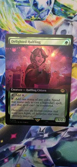 Delighted Halfling (Extended Art) (Surge Foil) MTG: the Lord of the Rings #774 - Image 1