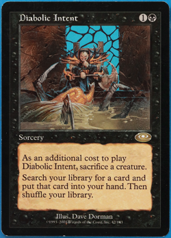Diabolic Intent Planeshift HEAVILY PLD Black Rare MTG CARD (ID# 505855) ABUGames - Image 1