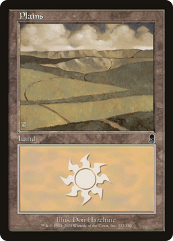 Plains (332) #332 (Foil) (MP) Odyssey ODY Magic MTG - Image 1