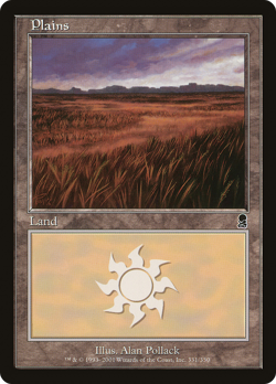 Plains (331) #331 (Foil) (MP) Odyssey ODY Magic MTG - Image 1
