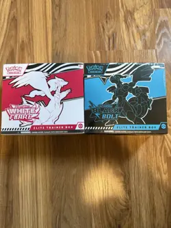 Pokemon Black Bolt and White Flare Elite Trainer Box ETB Set of 2 Sealed - Image 1