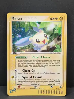 Minun 7/97 Dragon Holo Ultra Rare Pokemon TCG Nintendo e-reader vintage NM - Image 1