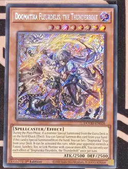 DOOD-EN026 Dogmatika Fleurdelis, the Thunderbolt Secret Rare 1st Edition YUGIOH - Image 1