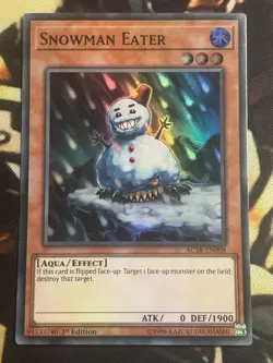 Yugioh: Snowman Eater - AC18-EN008 - Super Rare - 1st Edition - LP - Image 1