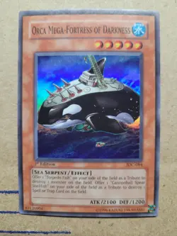 Yugioh Orca Mega-Fortress of Darkness IOC-084 Super Rare LP 1st Edition Holo - Image 1