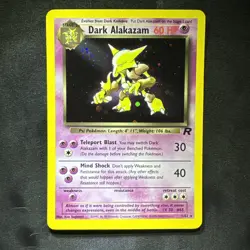 Dark Alakazam TCG 1/82 Unlimited Holo Rare 2000 Vintage Pokemon Card MP - Image 1