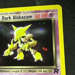 Dark Alakazam TCG 1/82 Unlimited Holo Rare 2000 Vintage Pokemon Card MP - Image 3