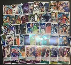 50 Shiny/Foil One Piece Rare Cards (Assorted Lot With No Duplicates) English - Image 1
