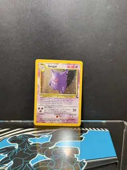 Pokemon Gengar TCG Fossil Holo Card 5/62 Unlimited LP+ Excellent - Image 1