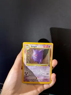 Pokemon Gengar TCG Fossil Holo Card 5/62 Unlimited LP+ Excellent - Image 2