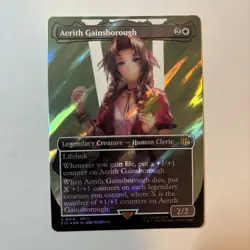 Aerith Gainsborough (Borderless) (Surge Foil) Final Fantasy Foil MTG - Image 1