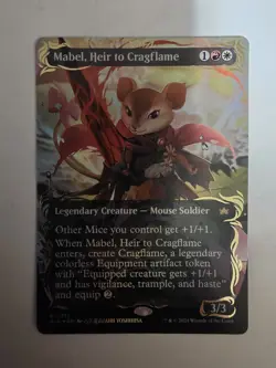 Mabel, Heir to Cragflame (Borderless) (Raised Foil) Bloomburrow Foil - Image 1