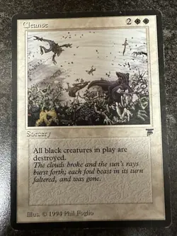 Cleanse MP Legends MTG Magic The Gathering 1994 Banned List Moderately Played - Image 1