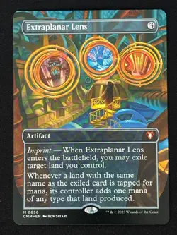 1x MTG Extraplanar Lens (Borderless) - Commander Masters (CMM) #656 - Magic - Image 1
