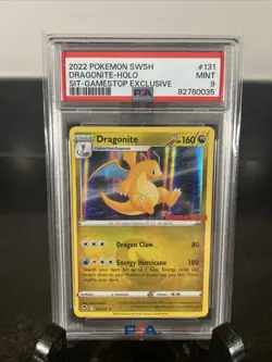POKEMON 2022 Gamestop Exclusive DRAGONITE Holo #131 PSA 9 Mint RARE - Image 1